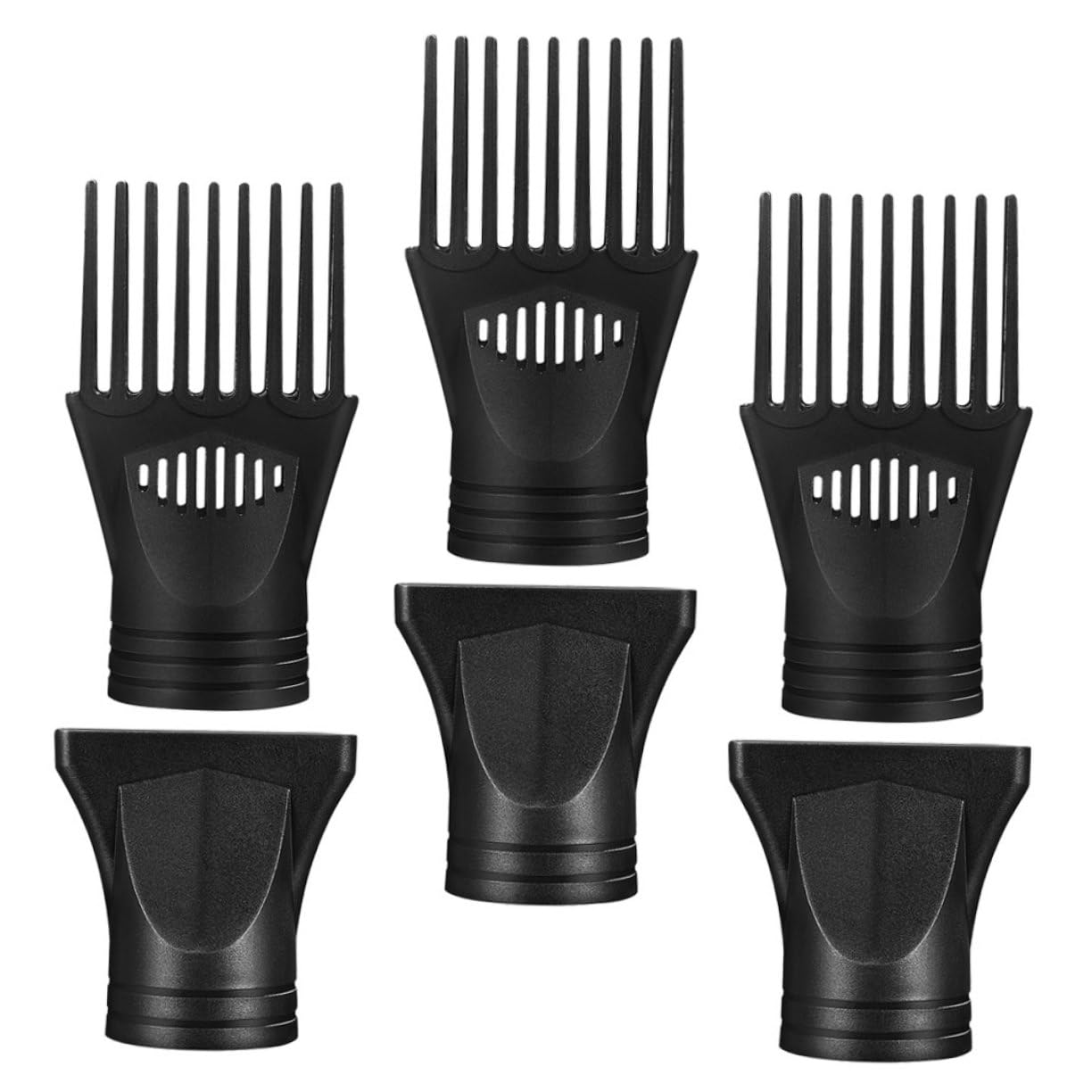 4 Sätze Haartrocknerzubehör Diffusortrockner Föhnkonzentrator Haartrockner mit Diffusor Fonds haarföhn Haartrocknerdüse Düsen für Haartrockner-Ersatz Nylon Black