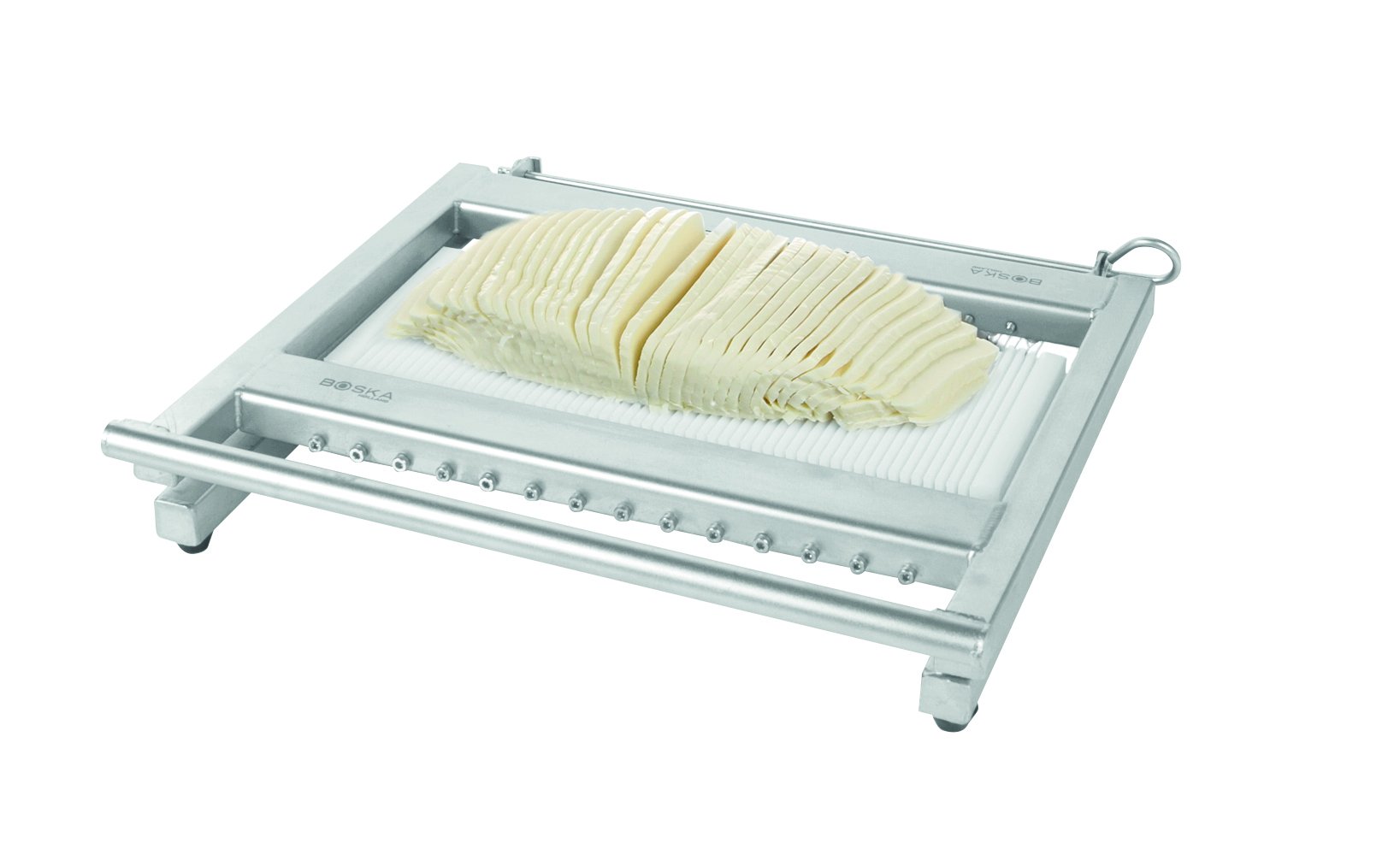 BOSKA Cortador de queso suave de acero inoxidable – Mozzarella – Ideal para queso suave, toffu y huevos – Multifunción a prueba de óxido