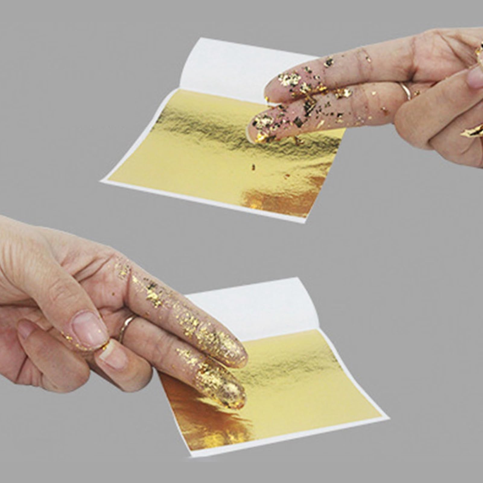 500 Gold Leaf Sheets, Imitation Gold Leaf for Arts Gilding, Crafting, Painting with Gold Foil Sheets, Resin Jewelry Making, Home Decor