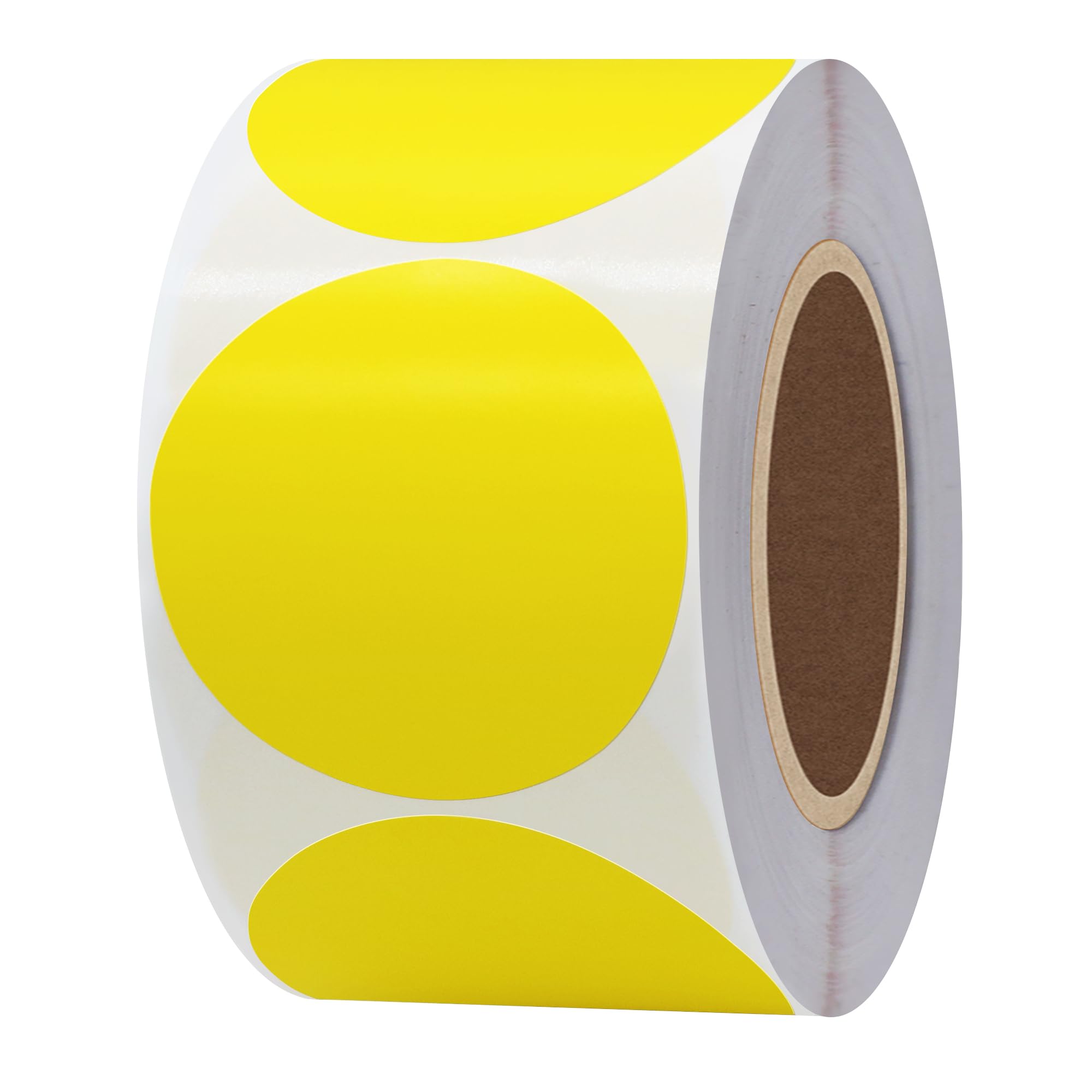 Hylabelest 2 Inch Round Direct Thermal Labels for UPC Barcodes Self-Adhesive Address Shipping Thermal Stickers (2 Inch, Yellow)