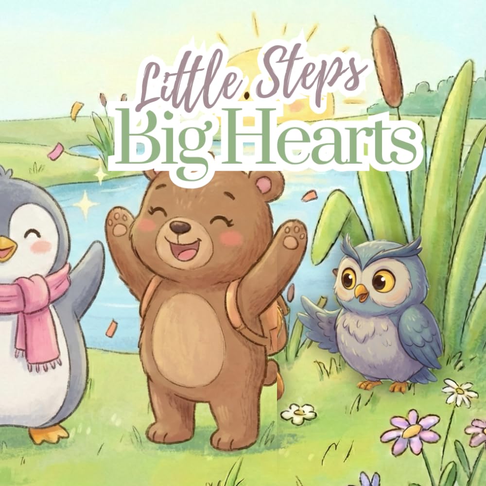 Little Steps, Big Hearts: 3 Bedtime Stories about Patience, Teamwork, and Not Giving Up – Social Emotional Learning for Toddlers and Preschoolers (Ages 3-5)