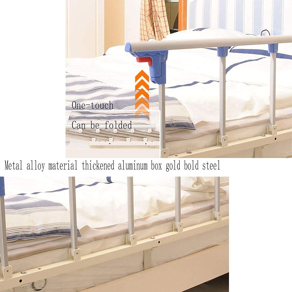 Barandilla de Cama Plegable, Protector Lateral de Seguridad portátil para Adultos Mayores, asa de Asistencia, barandilla de Cama para discapacitados, Barra de Agarre de Acero inoxi