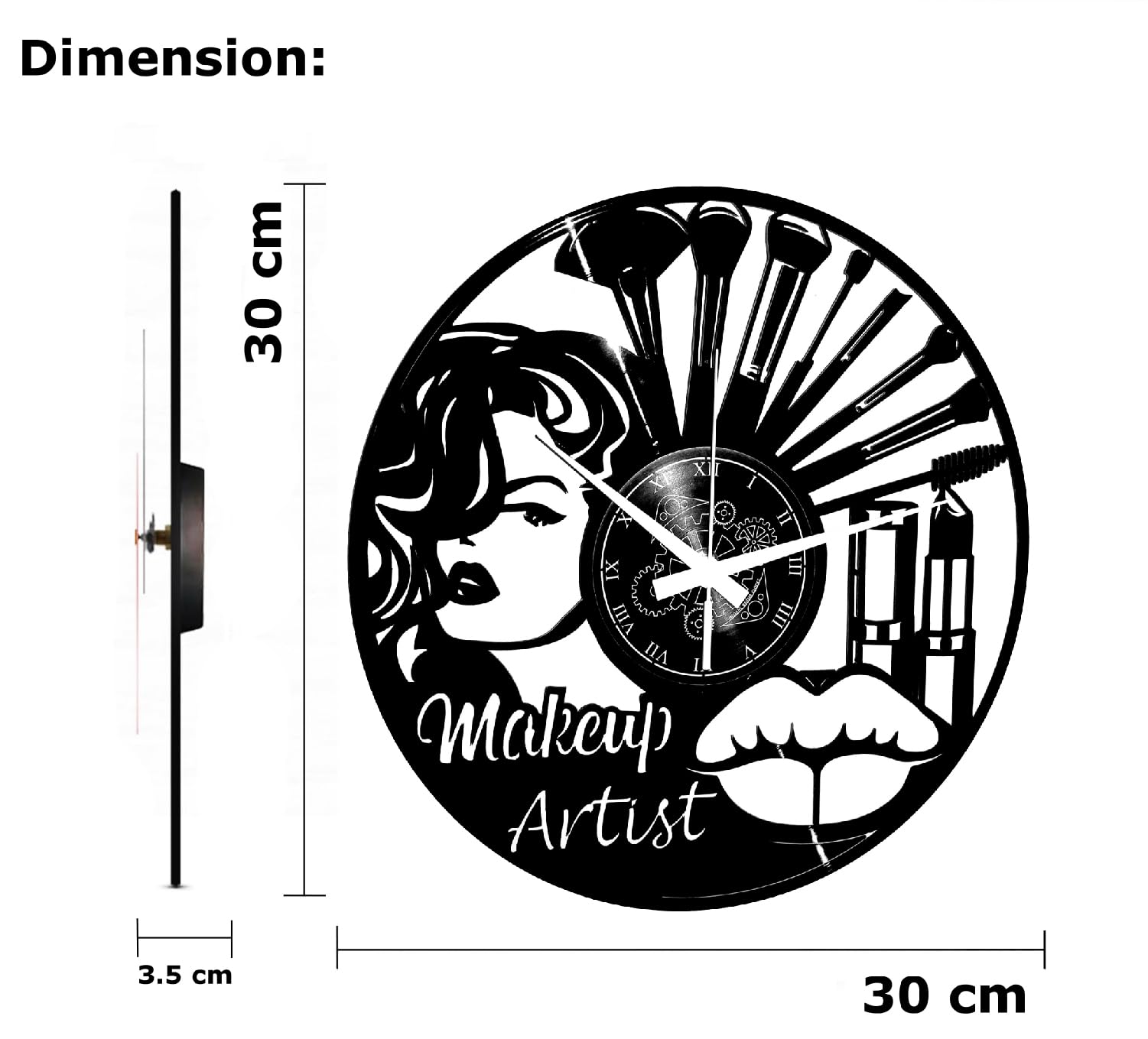 Instant Karma Clocks | Orologio da Parete Nail Salon | Design Elegante per Salone di Bellezza | Decorazione per Estetiste | Idea Regalo per Amanti della Nail Art