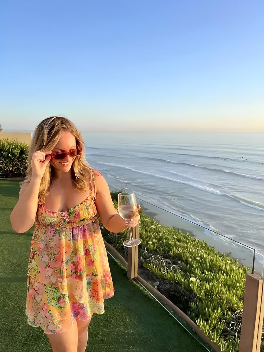 Women's Floral Boho Mini Dress Flowy Chiffon Spaghetti Strap Corset Dress Y2k Floral Summer Dresses - Image 5