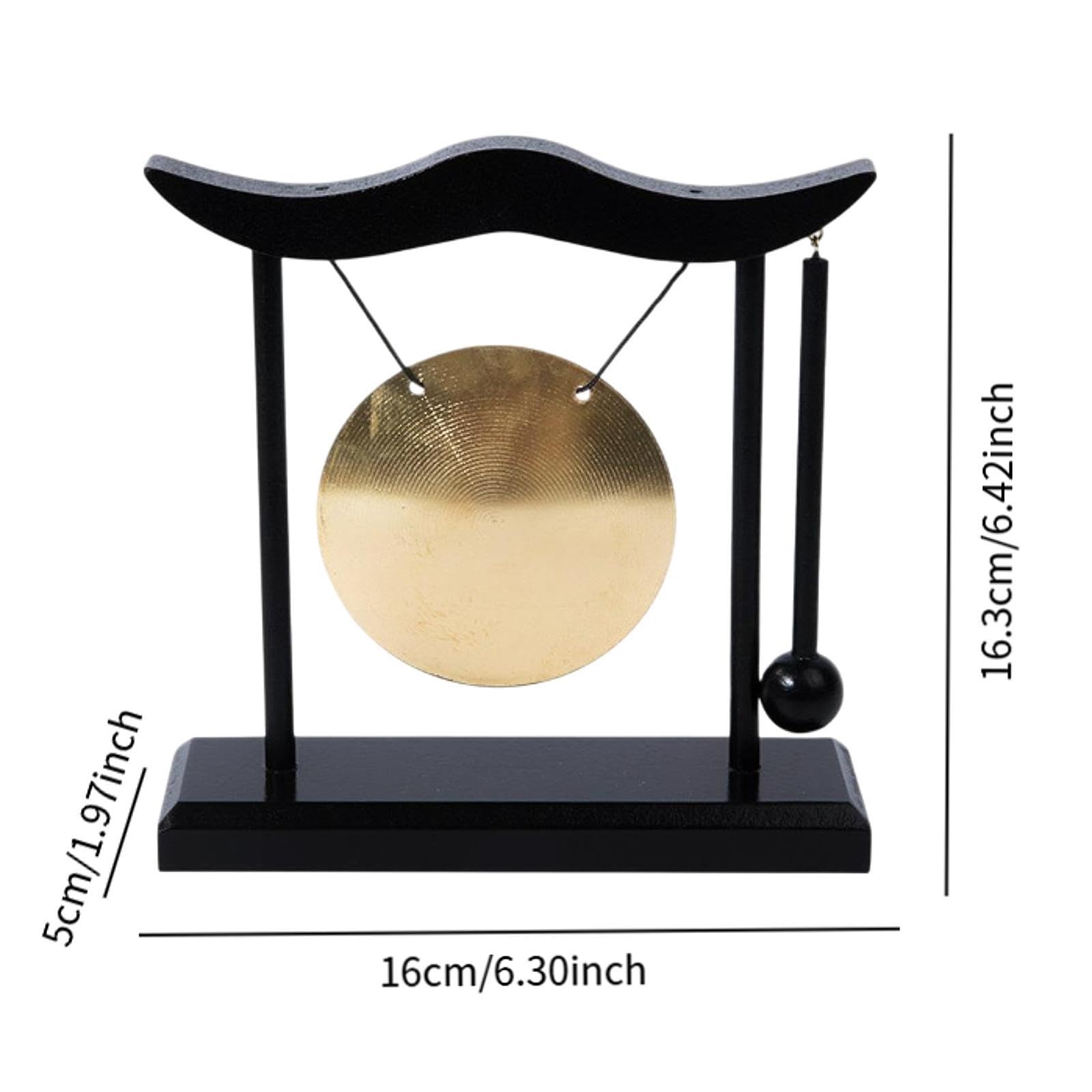 Sharplace Desktop Gong Wind Gong Adorment ménage Bénédiction Gift Asian Bure