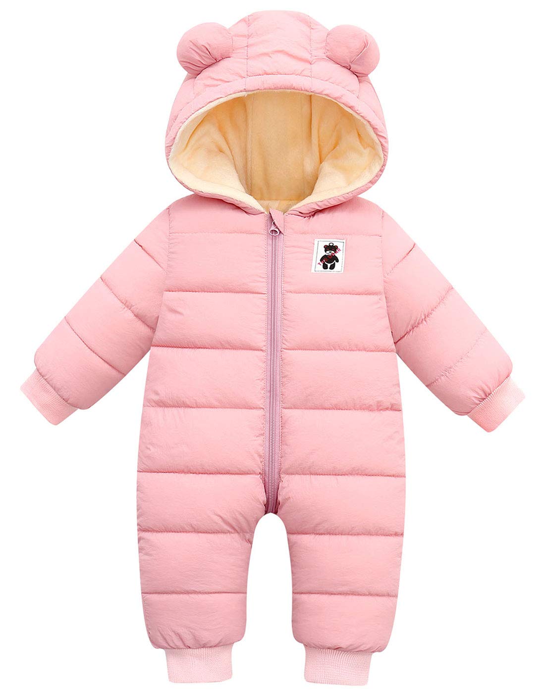 FEOYA Combinaison de Neige Bébé Fille Garçon Manteau à Capuche Hiver Combi Pilote Hiver Bébé Vêtement Hiver Bébé 2-3 Ans Cadeau Noël