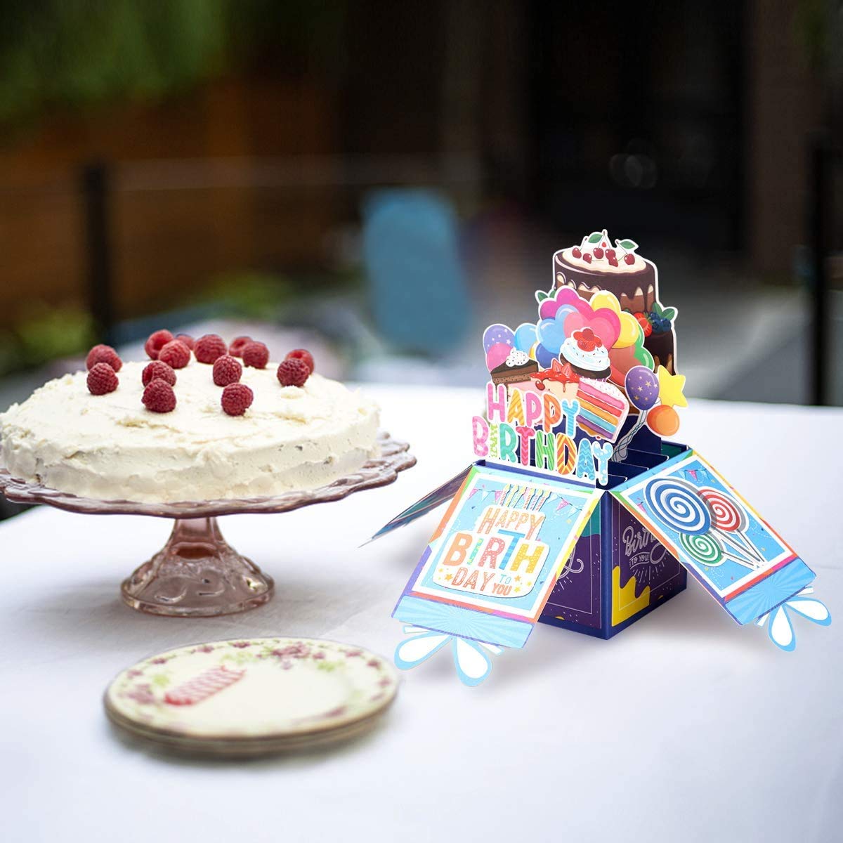 POPGIFTU Carte Pop-up 3D Faite à La Main Avec Enveloppe