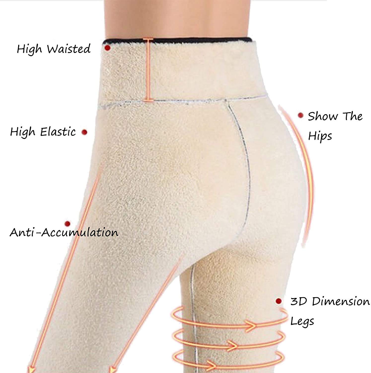 Damskie zimowe getry z podszewką z polaru legginsy wysoka talia rozciągliwe grube kaszmirowe legginsy pluszowe ciepłe spodnie termiczne