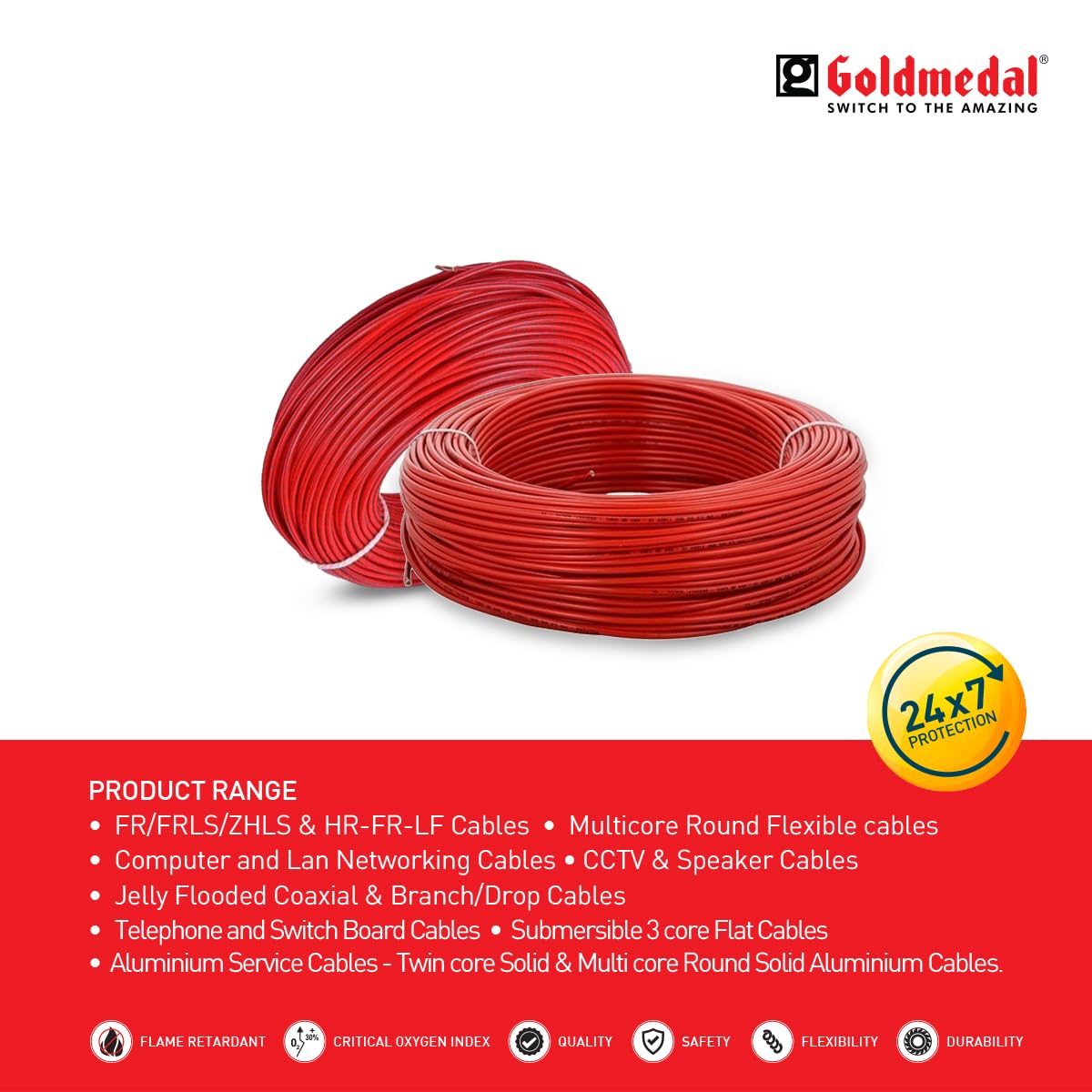 Goldmedal Flame Retardant Wire - 45m Flexible Cable -2
