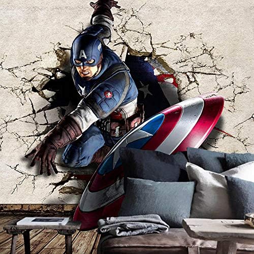 ورق حائط ثلاثي الأبعاد مرسوم عليه كابتن أمريكا من ورق جدران ثلاثي الأبعاد للأولاد ديكور غرفة الأطفال وأبطال جدارية كلب غرفة النوم وغرفة المعيشة ورق حائط رائع Amazon Ae الأدوات وتحسين المنزل