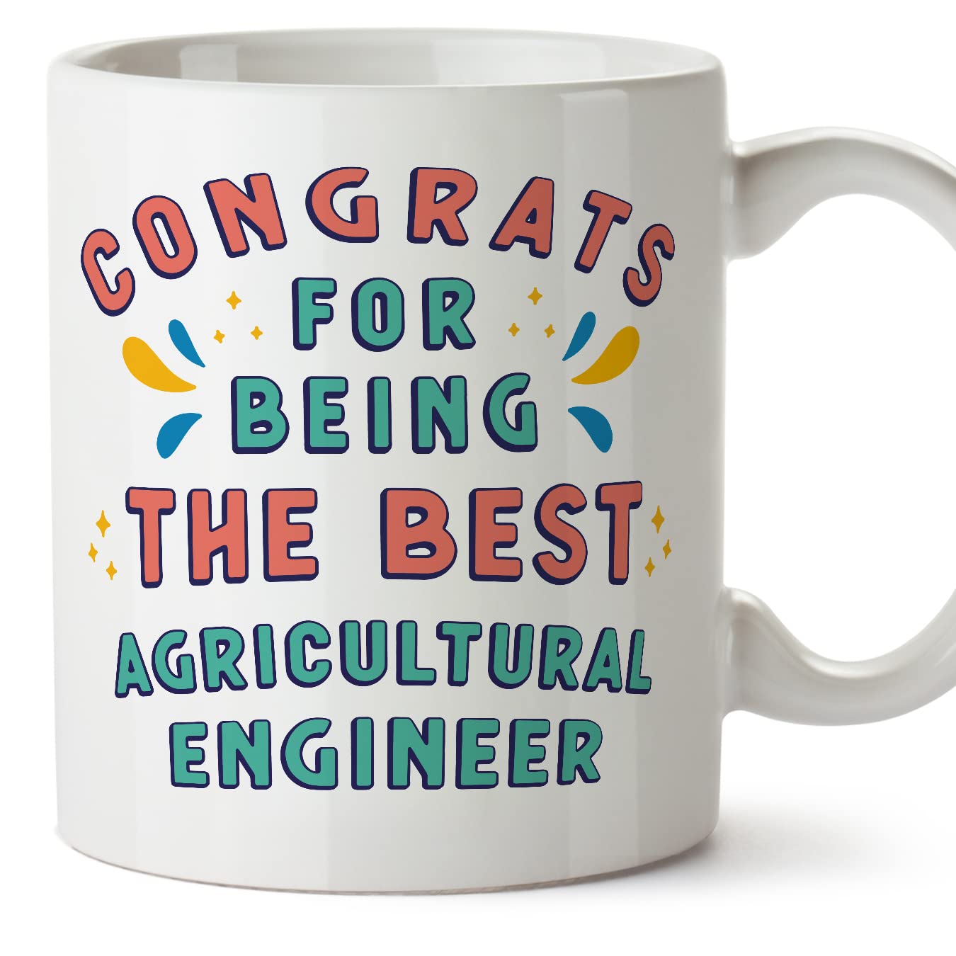 MUGFFINS Agricultural Engineer Mug - in English - Congrats for Being The Best - Funny Gift for Colleagues - Ceramic 11oz Mug