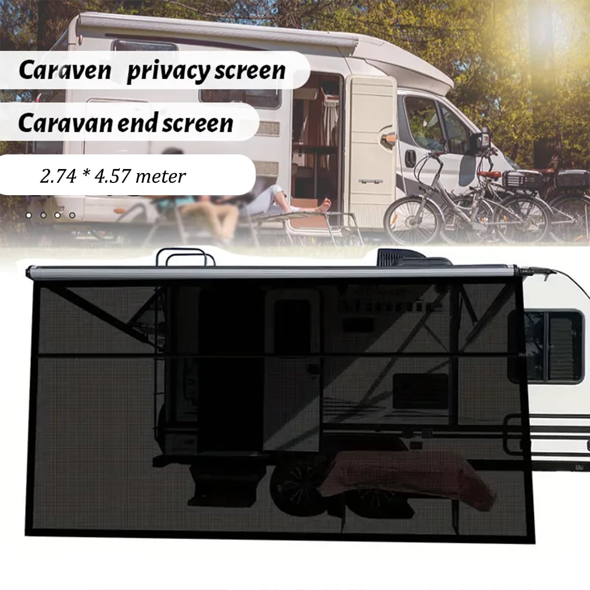 Zilimontt Sonnendach Für Wohnmobile & Vans – Wasserdichtes Markisendach 6 M², 210D Feuerhemmend