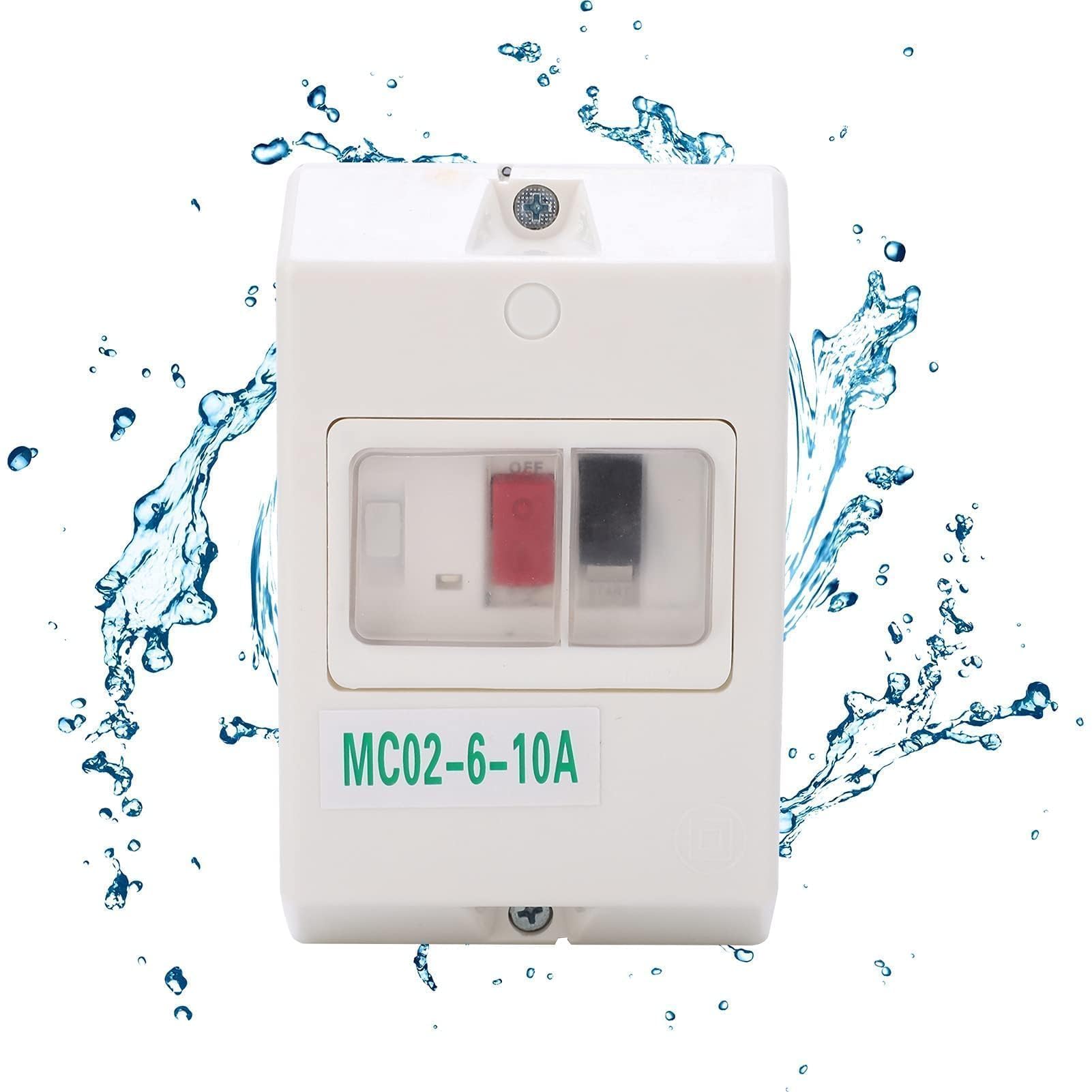 MC02-6-10A Commutateur Protection Moteur 220V 380V Disjoncteur étanche ABS 50/60Hz
