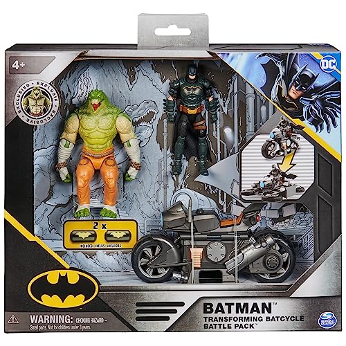 Dc Comics 6067444 Batman Transforming Batcycle Battle Pack With Exclusive 4-Inch Killer Croc And Batman Action Figure thumb #1