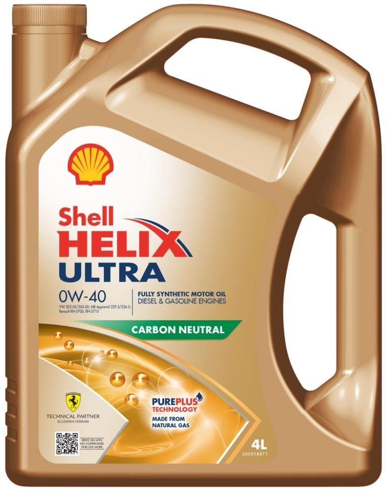 SHELL Huile moteur Helix Ultra 0W-40 Huile ACEA A3/B4 API SP 4 L
