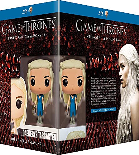 Game of Thrones (Complete Seasons 1-4) - 19-Disc Box Set & Daenerys FUNKO Figurine ( Game of Thrones - Seasons One to Four (40 Episodes) ) [ Blu-Ray, Reg.A/B/C Import - France ]