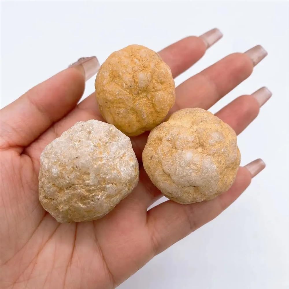 DPURPIWADY Beautiful Unopened Agate Geode Crystal Quartz Stone Cave Collection Home Decor Gift (Color : 3-4.5CM(Random), Size 10PCS)