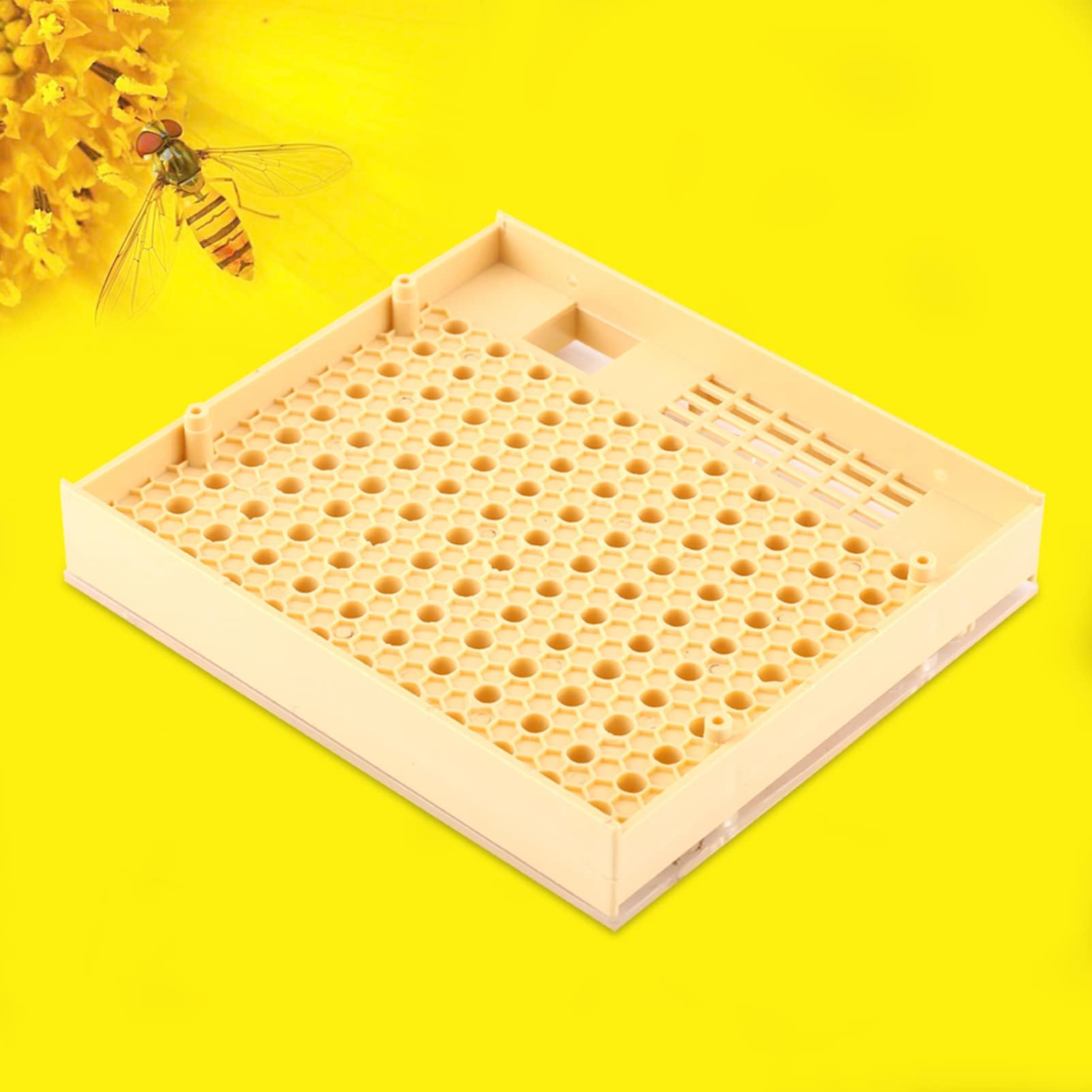 Nicot Système d'Élevage de Reines d'Abeilles, Kit Complet Apicole avec 110 Coupelles Cellulaires, 12 Blocs de Tiges, 10 Cages