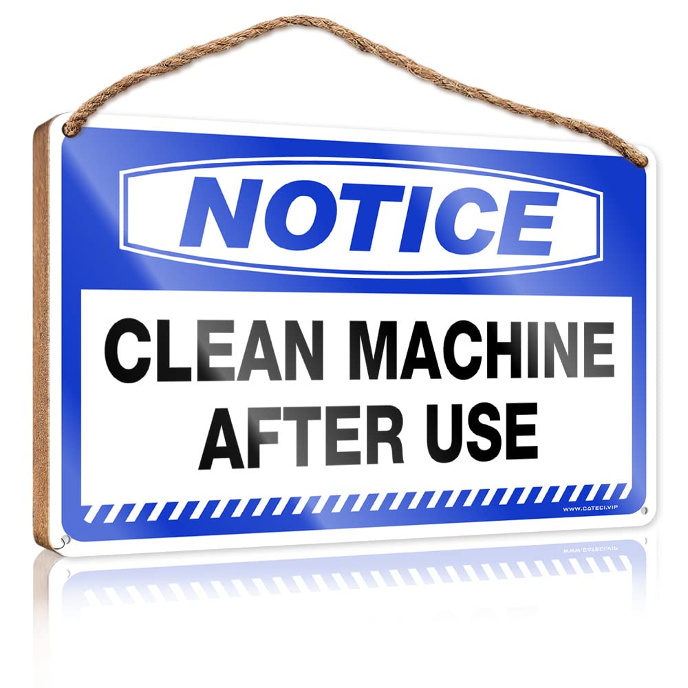 Signs For Kitchen Notice Clean Machine After Use Wooden Sign(20X30CM)