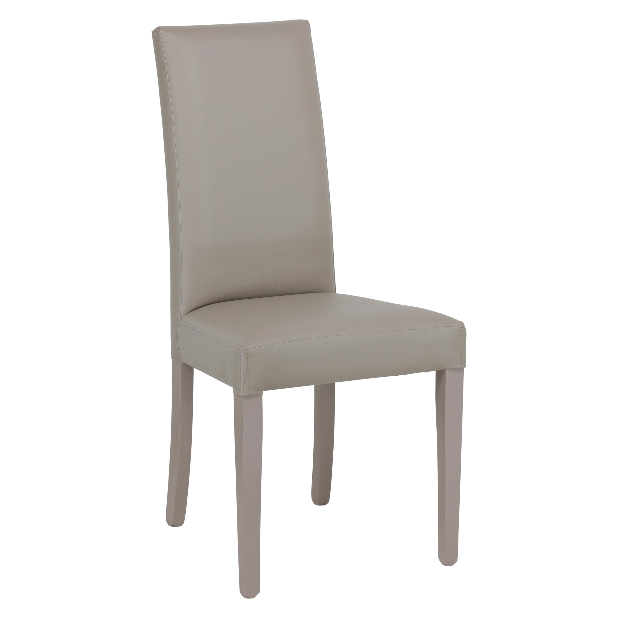 Totò Piccinni Sedia DENVER imbottita in simlpelle struttura e gambe in legno di faggio (Tortora 6 Pz)