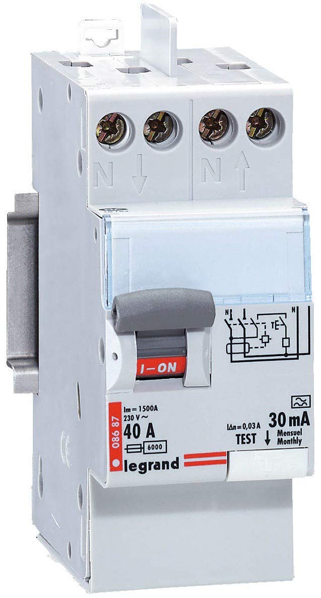 Legrand - Interrupteur différentiel bipolaire - 2P - type A 30mA arrivée haut/​départ bas 63A