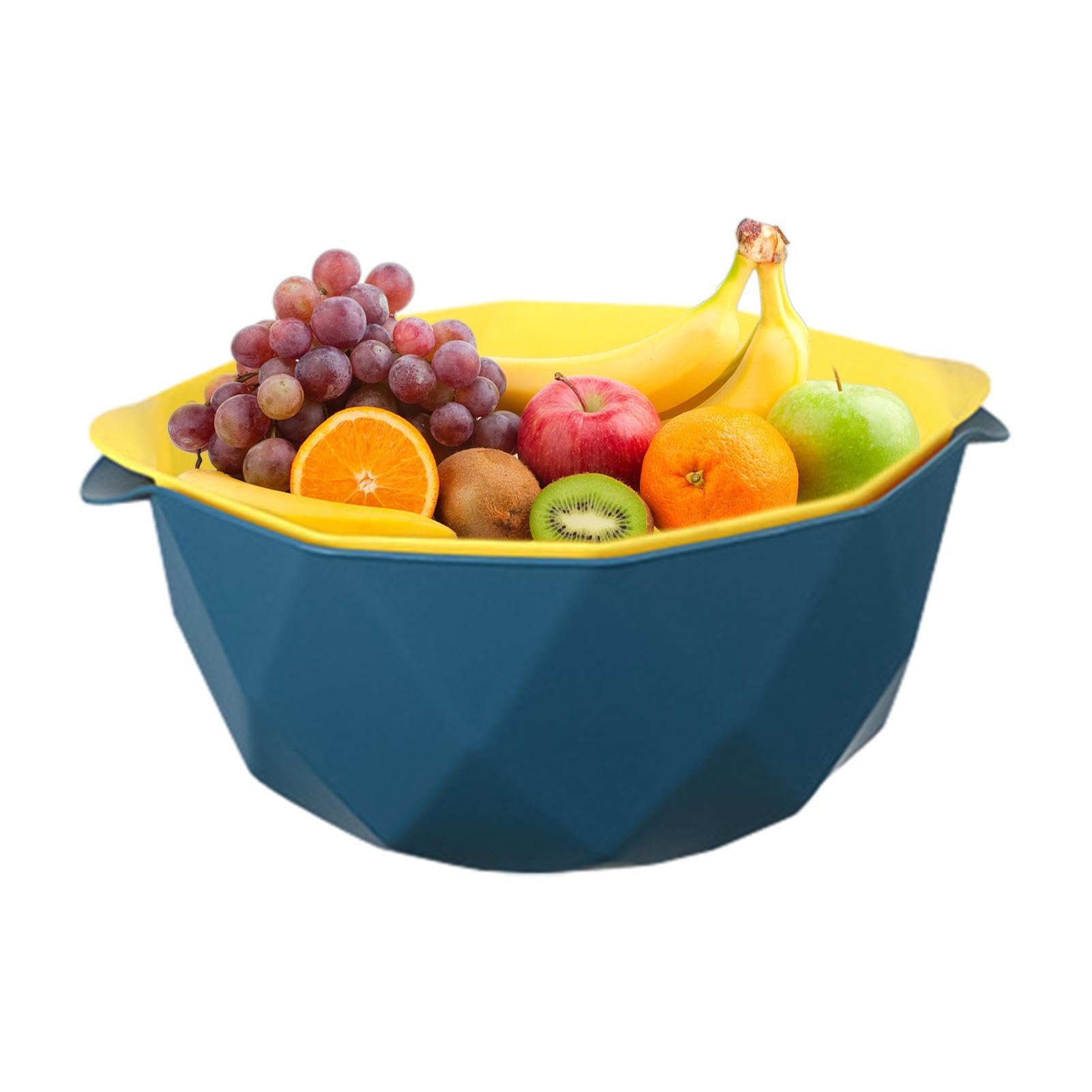 Xvilmaun Bol Égouttoir Alimentaire 2 En 1 - Passoire Double Couche Avec Poignées, Grand Format