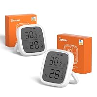 Sonoff 2Pezzi Termometro Igrometro Ambiente Interno, Zigbee Igrometro Umidità Casa con LCD