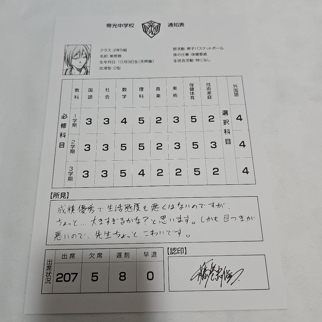 Amazon.co.jp: 黒バス 通知表 紫原敦 JXJQEBDK : おもちゃ