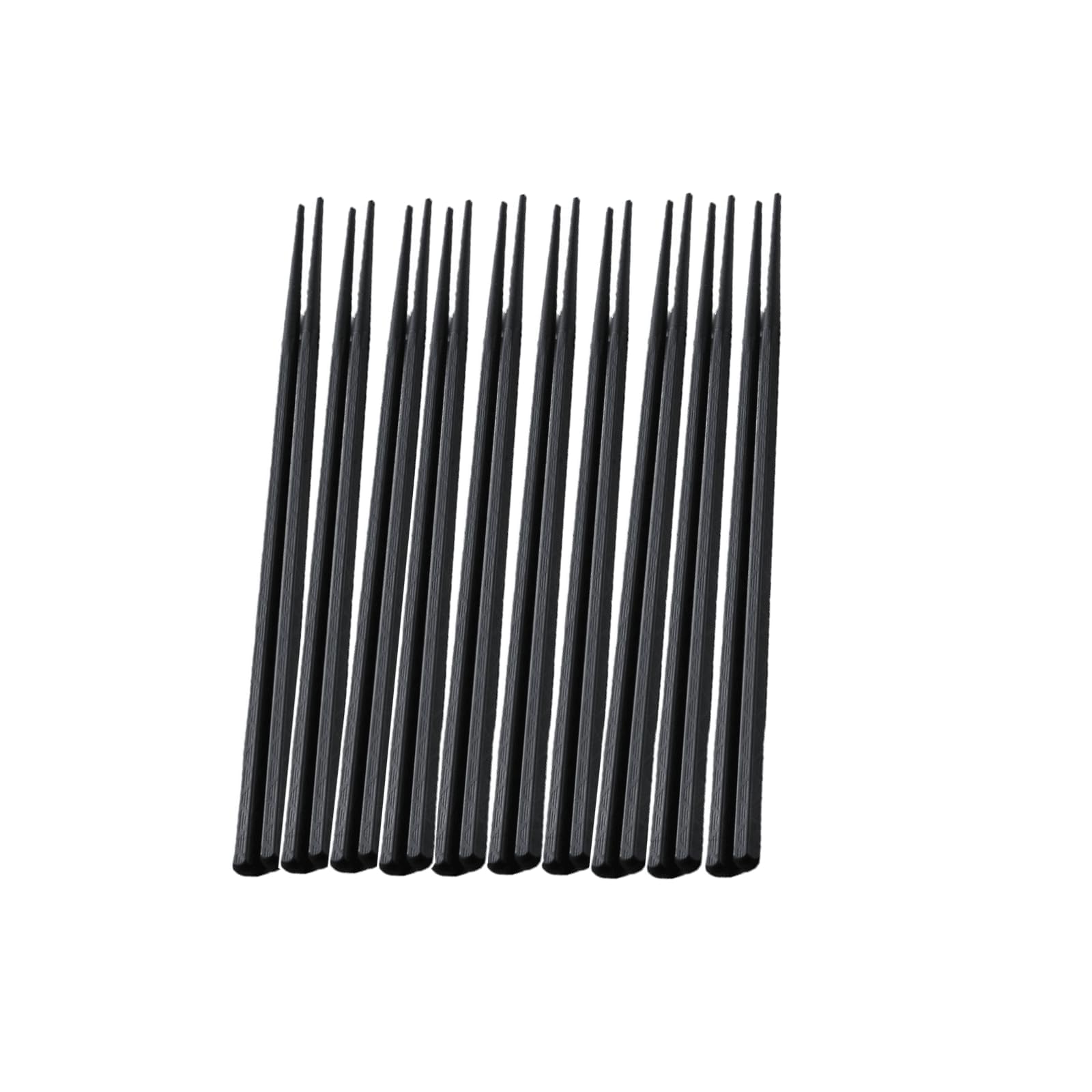 [Bookwarm] Non-slip Chopsticks Set of 10 Pairs Non-Skid Chopsticks for Commercial Use | Dishwasher Safe Eco Chopsticks Reusable (Black) : Home & Kitchen