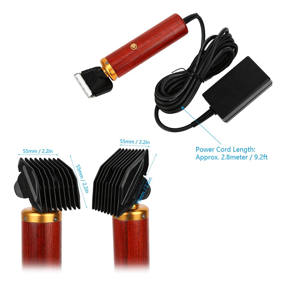 Pet Way Timmer Enchip en la Máquina de Rasurador de Cabello de Palo de Madera de Mascotas Máquina de Barbilla 55W para Preparación de Bricolaje en Casa (Enchufe de la UE)