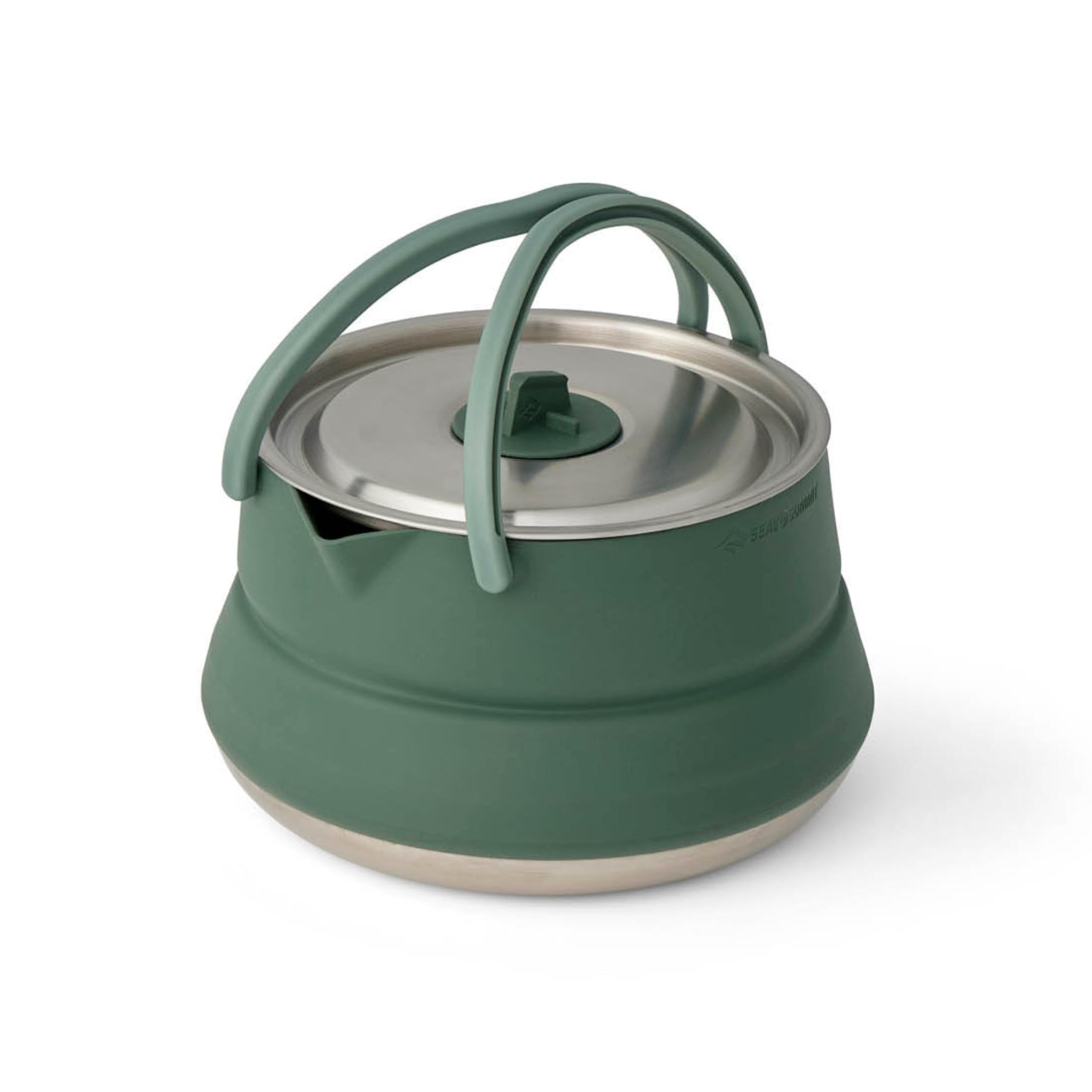 Sea to Summit - Detour Kettle 1,6L - Zusammenfaltbarer Campingkessel - 2 Personen - Platzsparender Wasserkocher mit Griff - BPA-frei - Camping-Kochgeschirr aus Edelstahl & Silikon - 436 g
