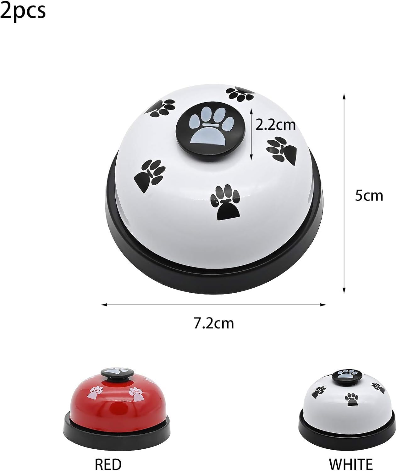Campane per Cani,2 Pezzi Campanelli per Animali Domestici,Campane da Allenamento per Animali Domestici per Vasino per Cuccioli per Addestramento e Comunicazione