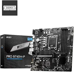 Placa Mãe MSI PRO B760M-P (LGA 1700/4xDDR5/HDMI/DP/VGA/M.2/USB 3.2)