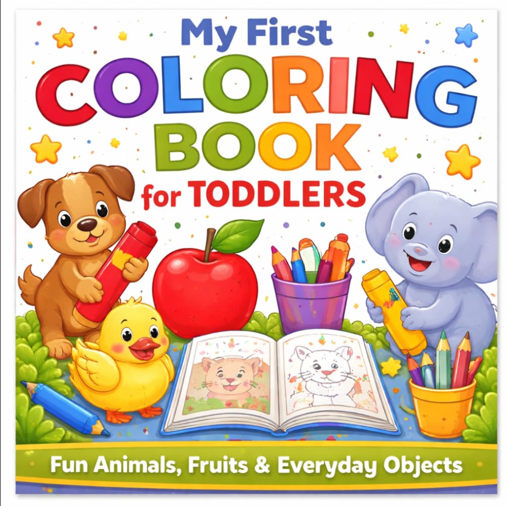 My First Colouring Book for Toddlers: Early Learning Activity Book for Ages 1–4 (My First Learning Books for Babies, Infants & Toddlers)