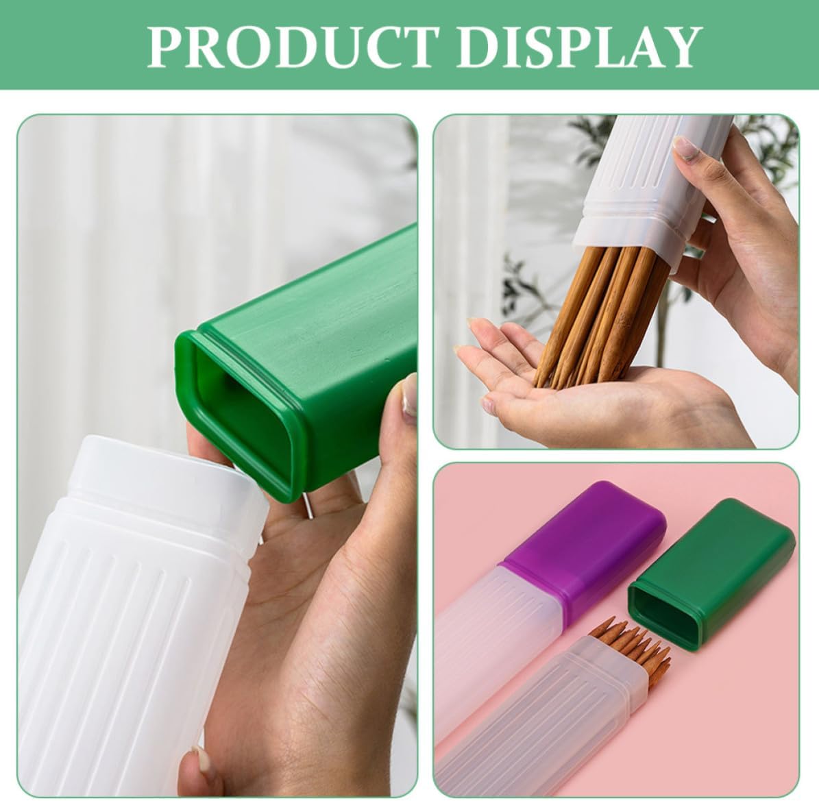 AUTSUPPL 2pcs Plastic Knitting Needle Storage Tubes for Hand Sewing Needles Easy to Carry with Enough Capacity for Daily Life Use Chic and Sturdy
