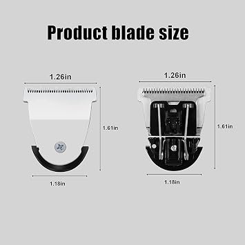 Professional Detachable Hair Clipper Replacement Blades #2111 Blade Compatible with Wahl Mag Trimmers 8841/8143 /8700- Fits Professional Barbers and Stylists(2 pack silver)
