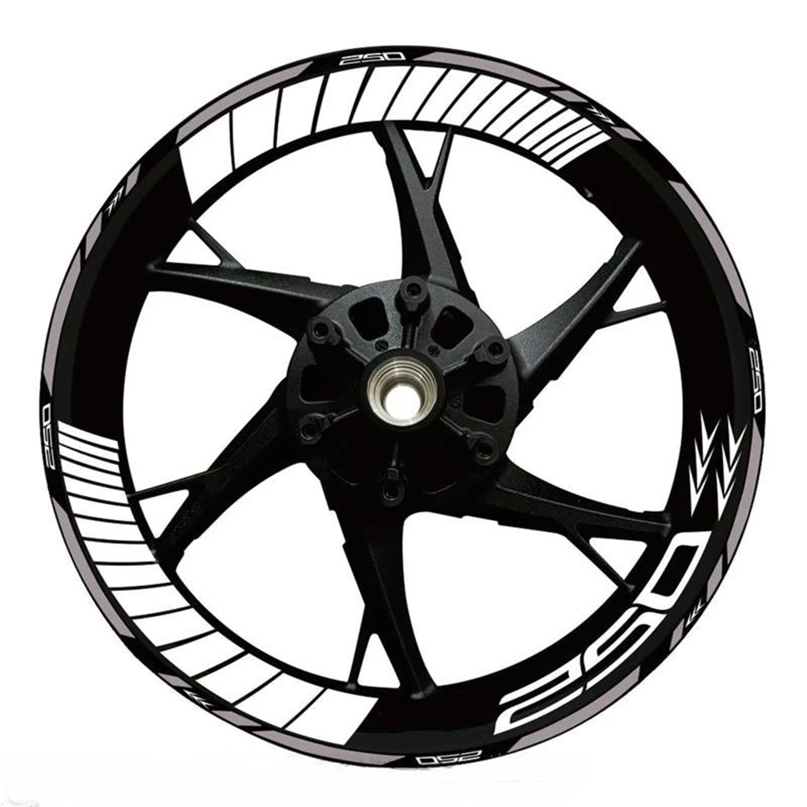 Motorrad-Radnabenaufkleber Motorrad-Radaufkleber Für Kawasaki Z250 Z 250 Felgenaufkleber Radnabenaufkleber Reflektierende Radaufkleber Felgenrandaufkleber(Farbe 5)