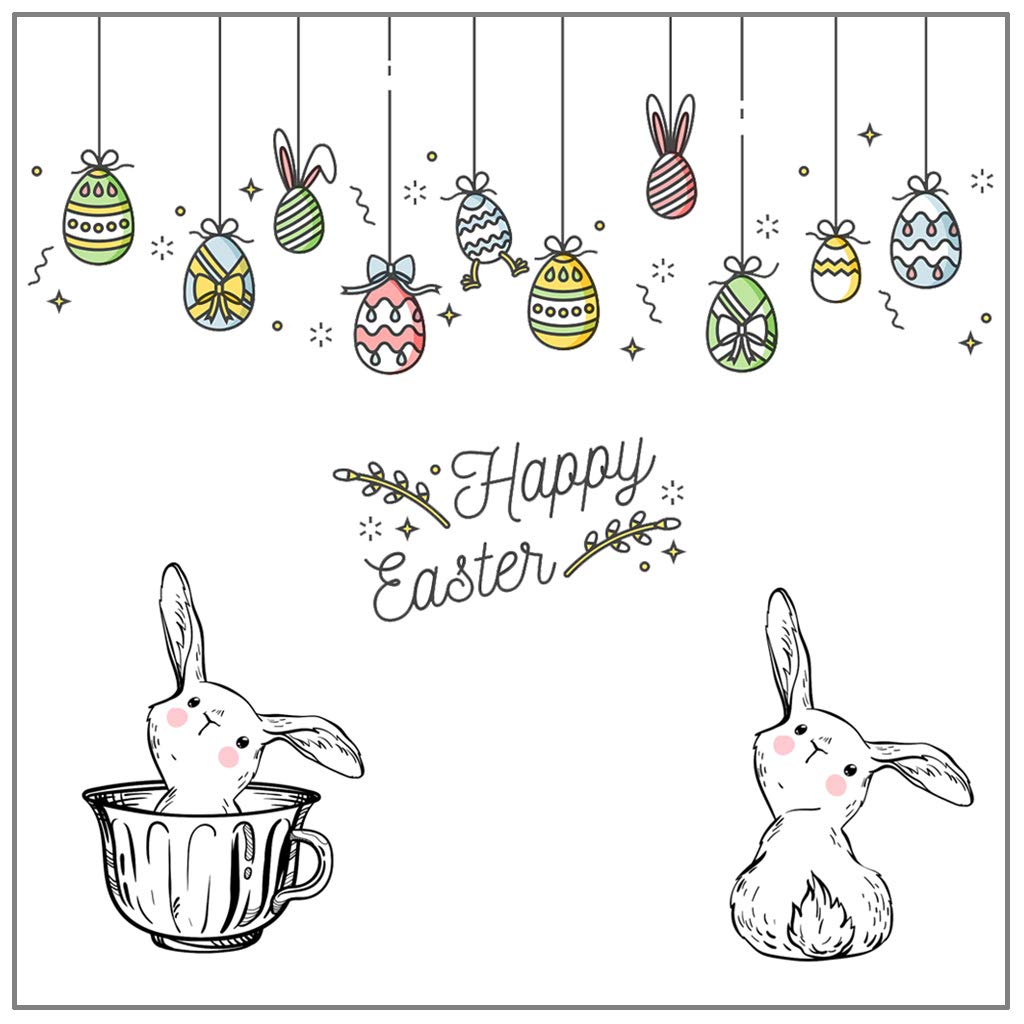 Tampons Transparents En Caoutchouc Transparent Pour La Fabrication De Cartes Et La Décoration D'album Photo, Lapins, œufs, Tampons En Silicone Pour