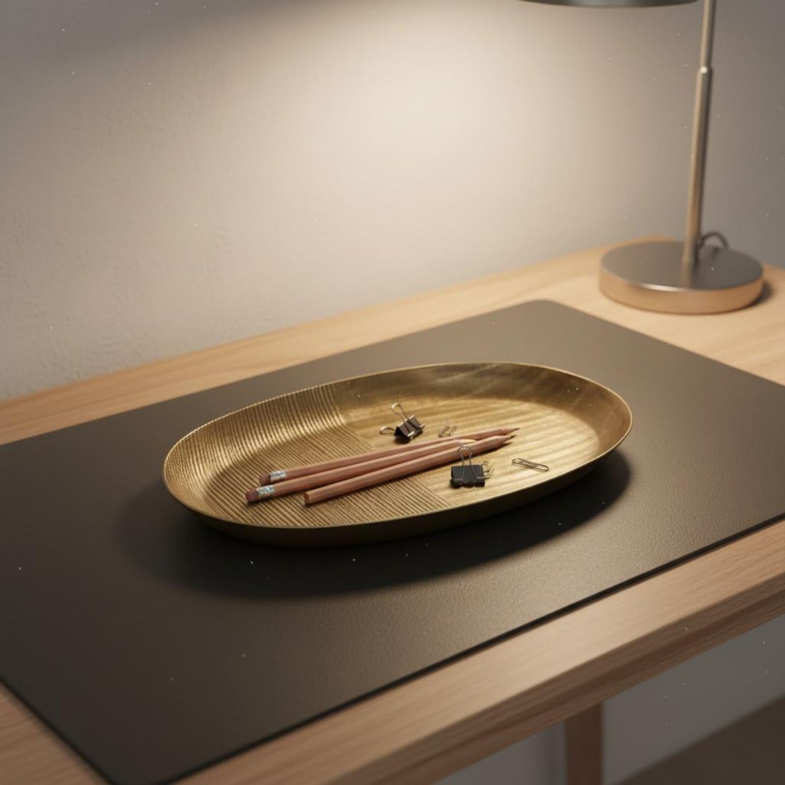 rockible Vassoio Decorativo da Portata Vassoio Ovale Vassoio Display Vassoio Organizer Vassoio d'Arredo Alluminio con Finitura Patinata E Lucentezza Elegante