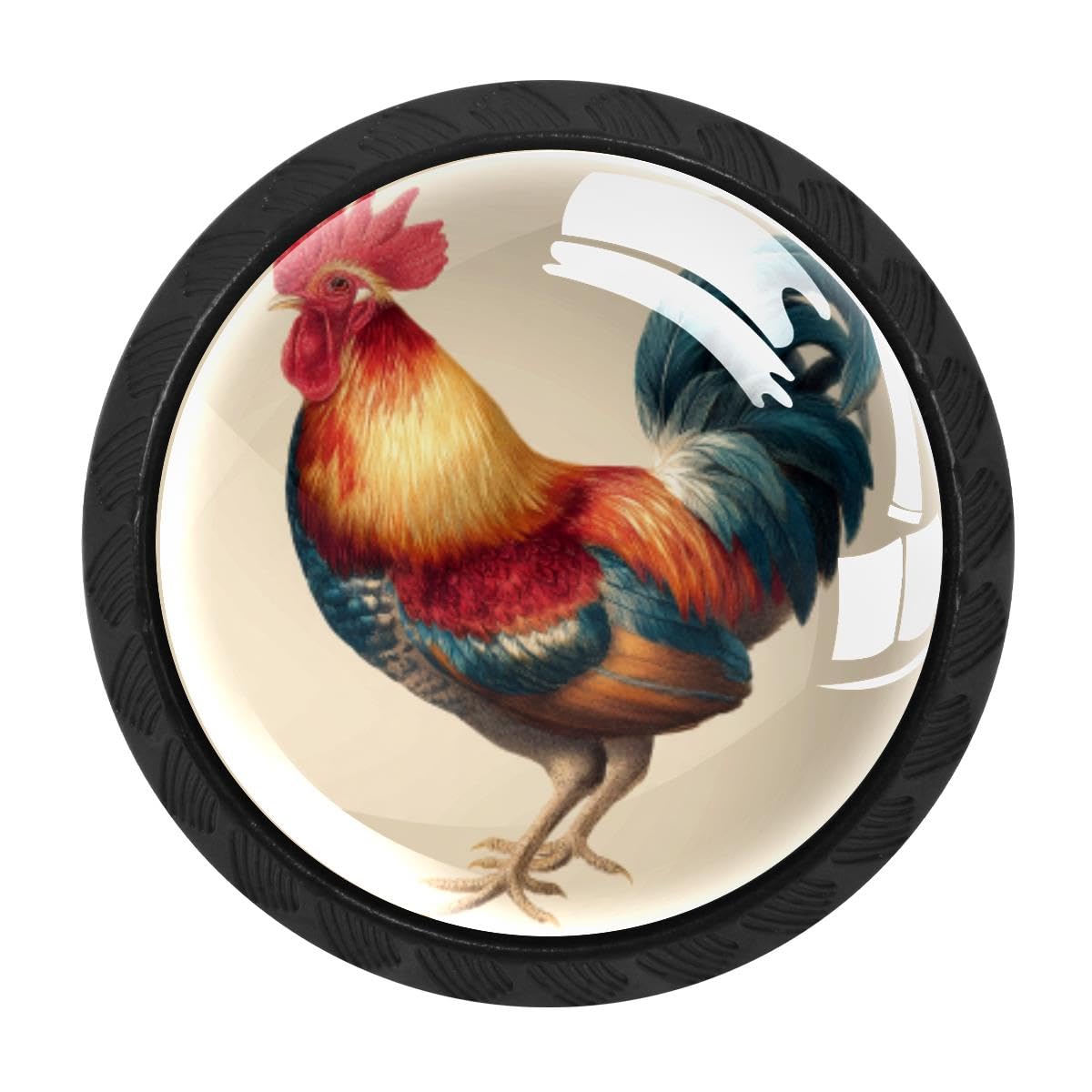 Heoeh Multi 4 4 Pcs Kitchen Cabinet Knobs, Rooster Drawer Knobs Dresser Handles