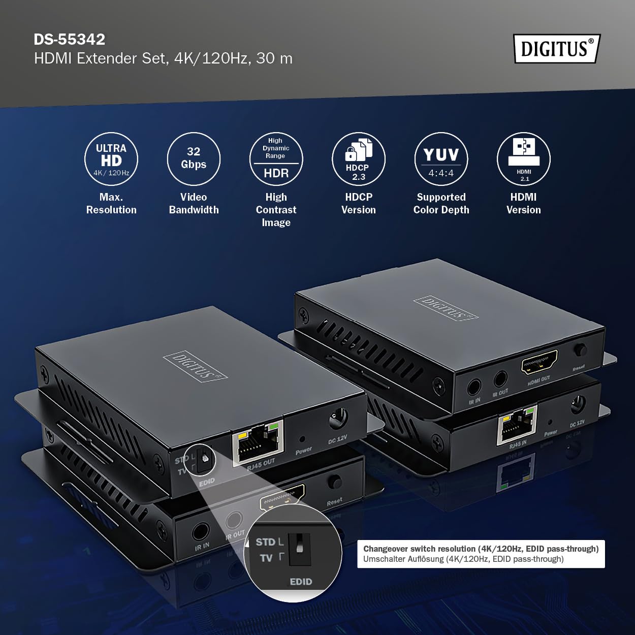 TESmart Stabiele HDMI KVM Extender Multipoint naar Multipoint 1080P 60Hz over Enkele Cat5e/6 Kabel tot 120m/393ft, Ondersteuning voor Muis en Toetsenbord (Alleen Zender TESmart Stabiele HDMI KVM Extender Multipoint naar Multipoint 1080P 60Hz over Enkele Cat5e/6 Kabel tot 120m/393ft, Ondersteuning voor Muis en Toetsenbord (Alleen Zender