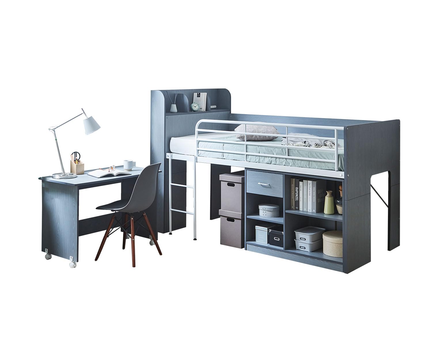 Amazon｜システムベッド ロータイプ コンセント付き ミドルベッド