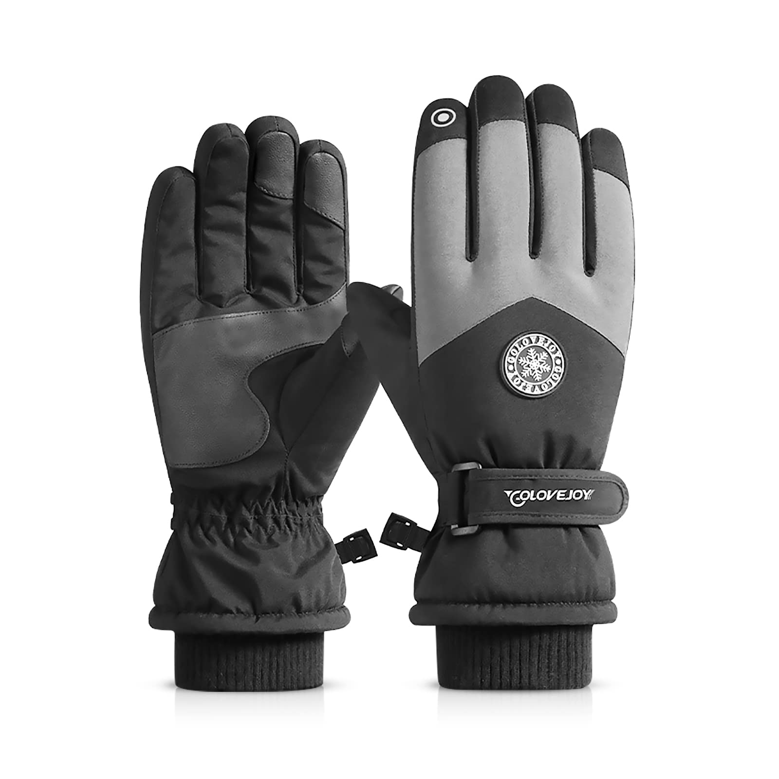 LumiSyne Ski Gloves Winter Men Women Touch Screen Anti Slip Mittens Waterproof Warm Gloves for Cycling Hiking Outdoor Sports