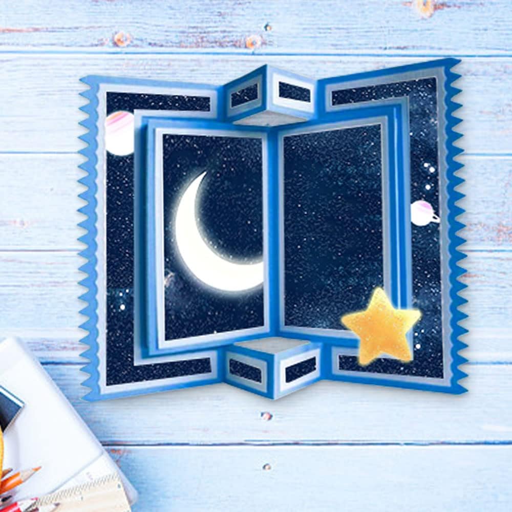 2 Fustelle Metalliche 3D Per Biglietti Pop-up, Rettangolari, Per Scrapbooking E Goffratura, AIFUDA - 2