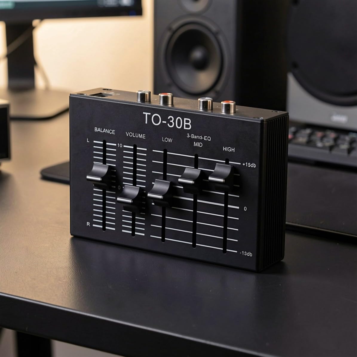 Gadpiparty Égaliseur Audio pour Système Stéréo Domestique, Noir
