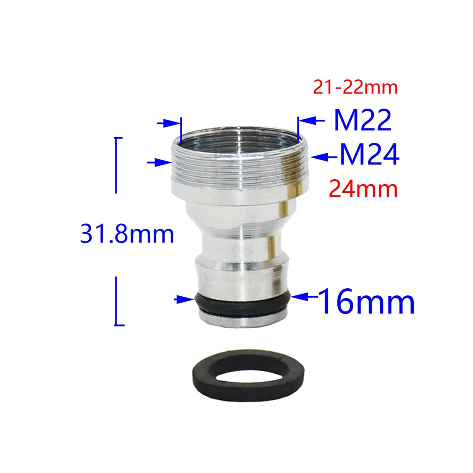 Adaptador de Conector de Utilidad Adaptador de Conector de Manguera 20 Piezas 1/2" 3/4" 1" Conector Rápido Roscado Conector de Grifo de Pezón de Latón M22/M24 Adaptador de Grifo de Jardín Accesorio de