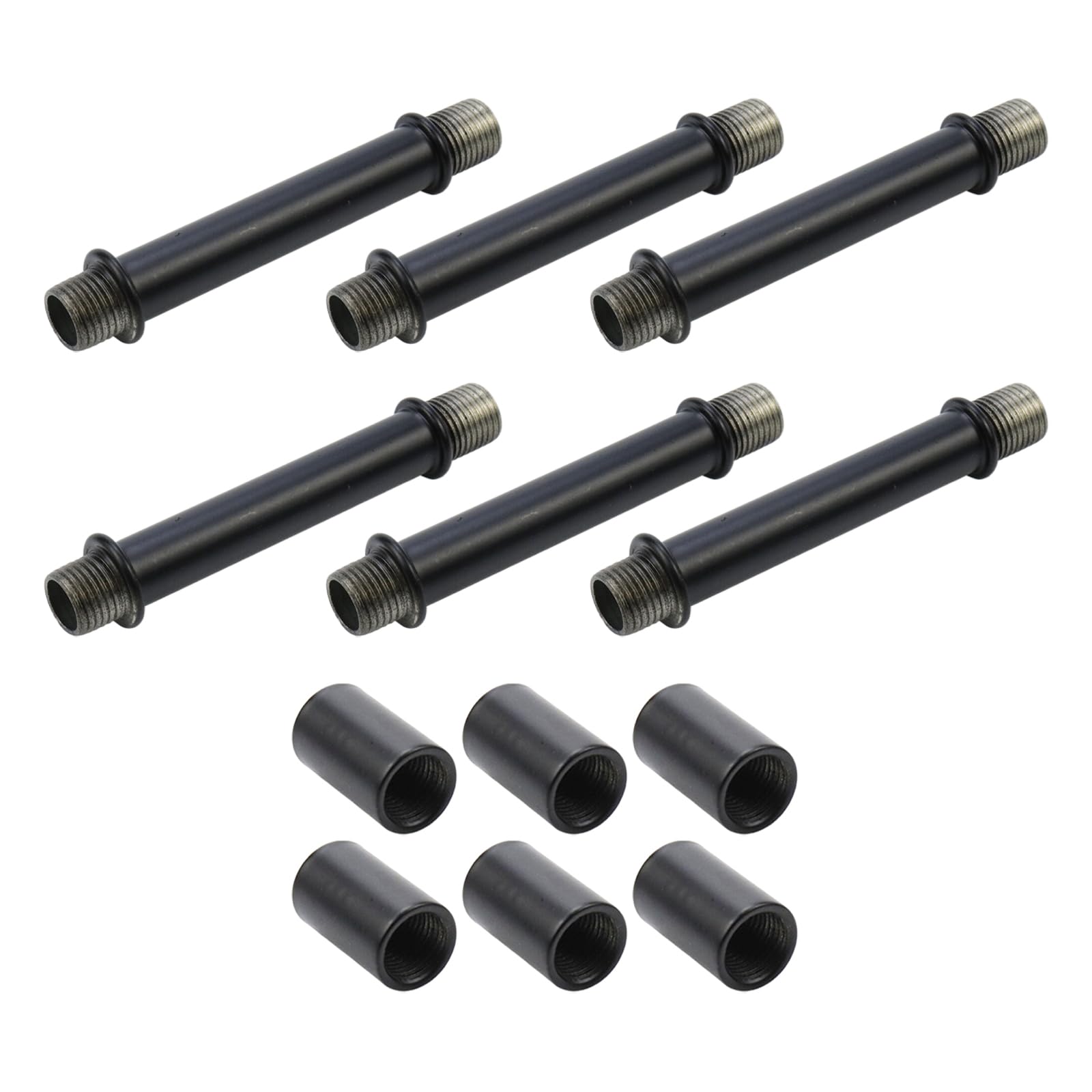 KUMGROT 6-Pack Straight Pipe Lamp Stem Kit with Connector 2.76"/70mm Lamp Rod Hardware Lighting Fixture Downrods & Stems Ceiling Light Extension Rod