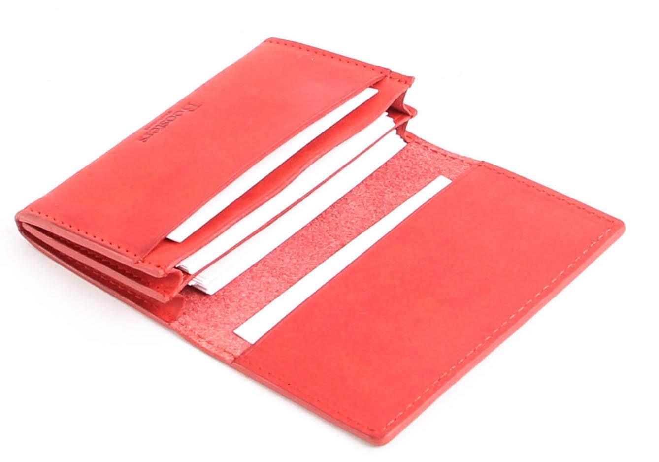 Boosters Pueblo Leather Business Card Holder Natural Italian Cowhide Slim