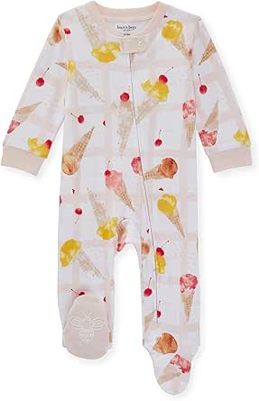 Pigiama Bimbo Unisex In Cotone Organico Aduoke – Manica Lunga Con Cerniera E Antiscivolo – Blu Marino Righe Rugby (3-6 Mesi)