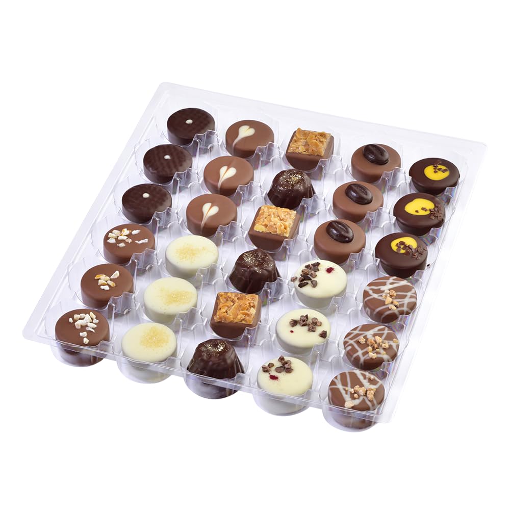 Lauensteiner handgemachte Pralinen Geschenkset | 100 Pralinen, 1.300 Gramm, 33-fach sortiert | Pralinen mit Alkohol | Geschenk für Männer und Frauen